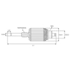 Armação do motor de arranque 618114 para HITACHI ISKRA NISSAN 8T IM3044 211411111