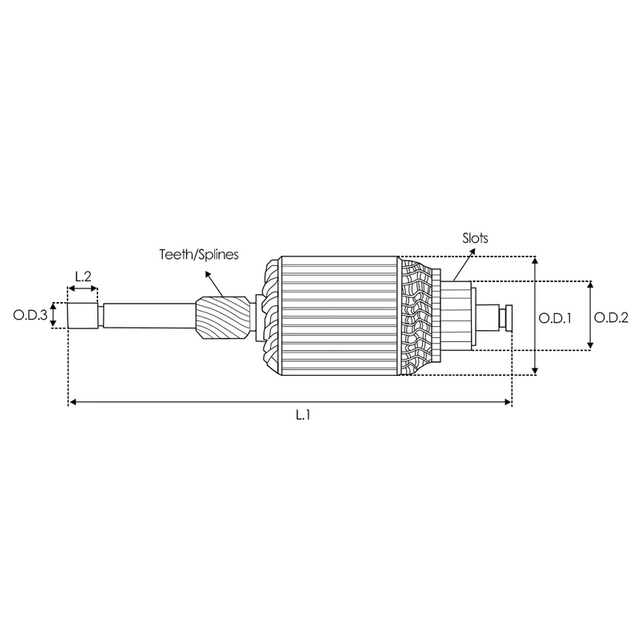 Armação do motor de arranque 618114 para HITACHI ISKRA NISSAN 8T IM3044 211411111