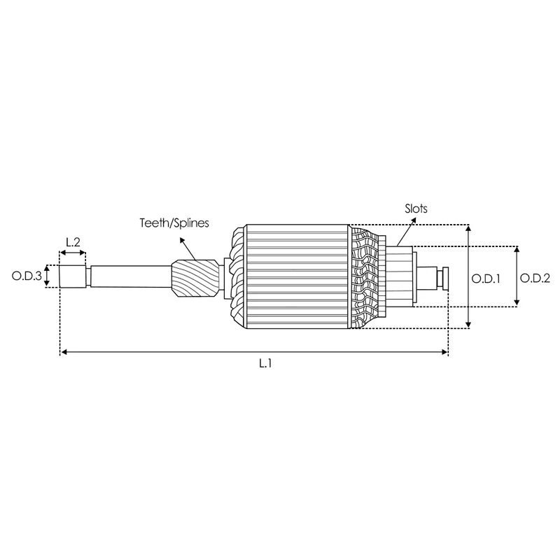 Armação do motor de arranque 618114 para HITACHI ISKRA NISSAN 8T IM3044 211411111