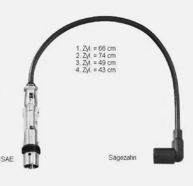 Beru ZEF1572 / 0300891572 Conjunto de fios de ignição substitui 032905409B